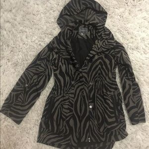 Casablanca zebra print rain jacket size small